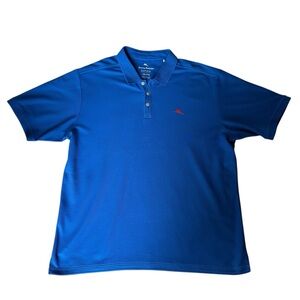 Tommy Bahama Blue Short Sleeve Supima Cotton Embroidered Logo Polo Shirt XXL